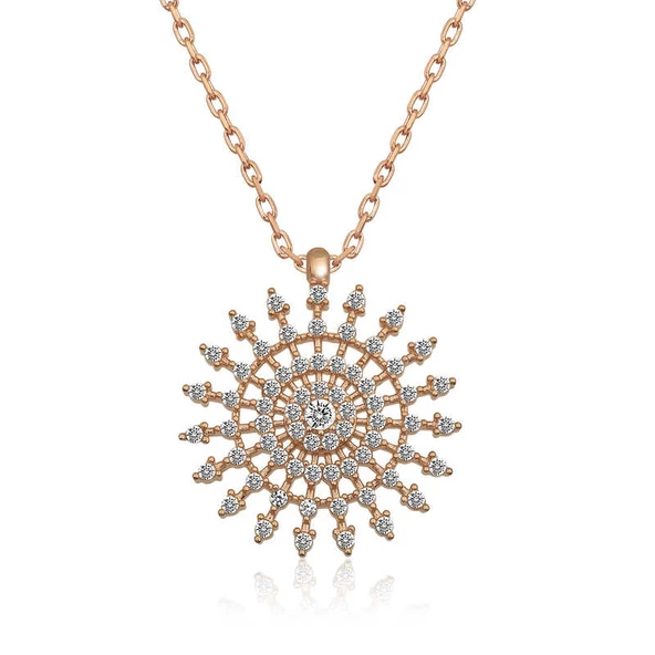 Gümüş Güneş Kolye SL3808 ürün görseli