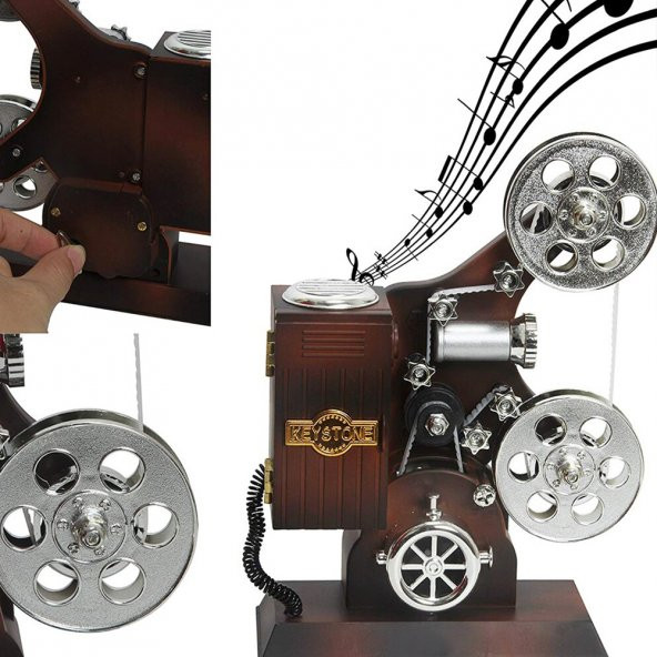 Film Makinesi Görünümlü Müzik Kutusu - 4