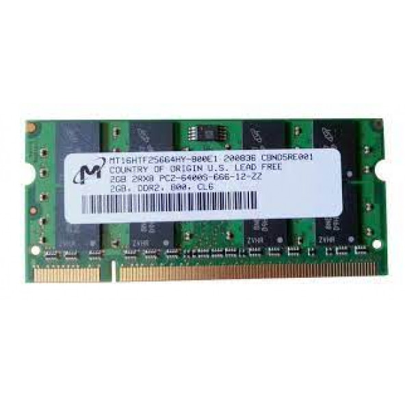 Micron MT16HTF25664HY-800E1 2GB 800Mhz PC2-6400S 1.8V 200-Pin SODIMM Laptop Ram Memory