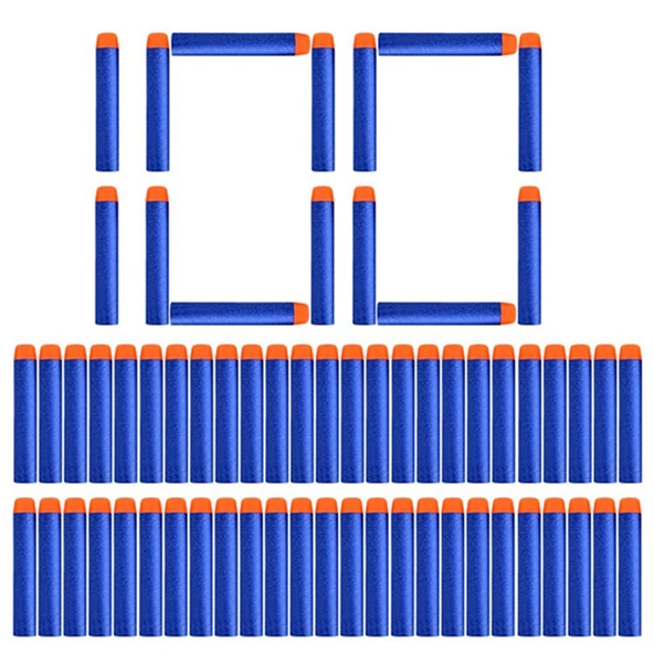 Nerf Yedek Mermi 100 Adet Premium Kalite Yumuşak Sünger Mermi