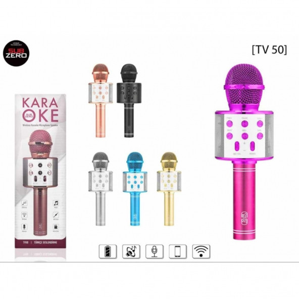 SubZero TV50 Mikrofonlu Hoparlörlü Bluetooth /TF Kart/USB Destekli Karaoke - 11