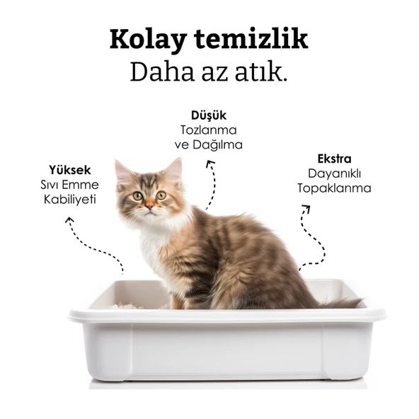 CatPlus Bebek Pudralı Kedi Kumu 10 Lt x 2 Adet - 4