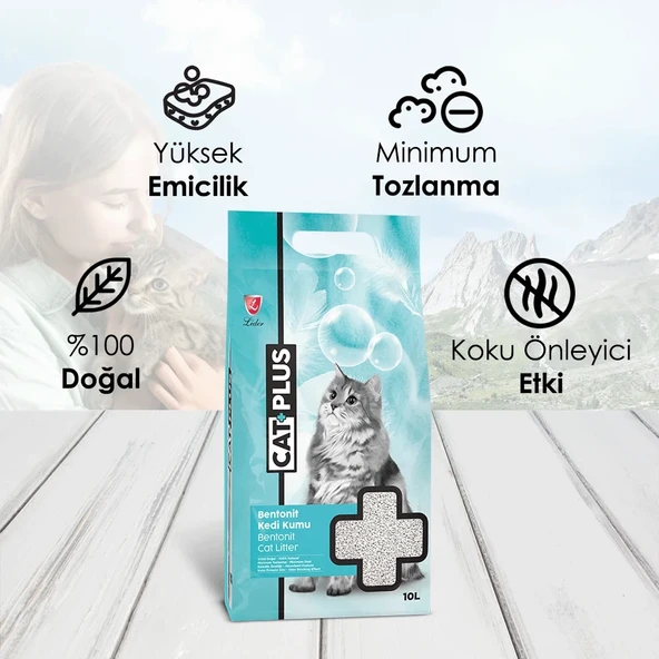 CatPlus Kokusuz Kedi Kumu 10 Lt x 2 Adet - 2