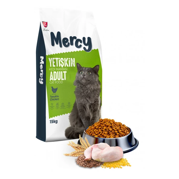 Mercy Tavuklu Yetişkin Kedi Maması 15 Kg