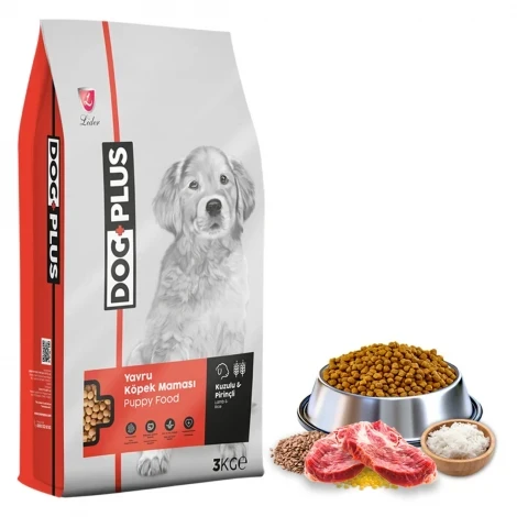 DogPlus Kuzu Etli Pirinçli Yavru Köpek Maması 3 Kg