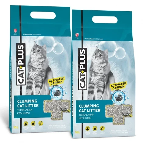 CatPlus Aktif Karbon Kedi Kumu 10 Lt x 2 Adet