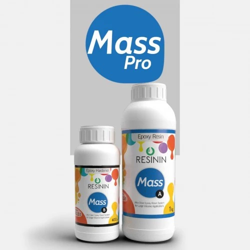 Mass 1400 Gr A+B Büyük Hacim İçin Ultra Şeffaf Epoksi Reçine