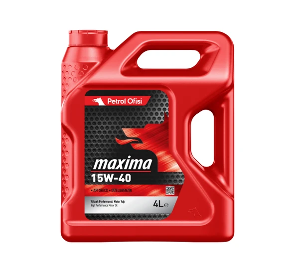 Petrol Ofisi Maxima Plus 15W 40 Motor Yağı 4 Litre Üretim Yılı 2023