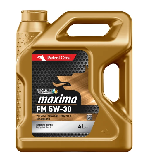 Petrol Ofisi Maxima FM 5W 30 Motor Yağı 4 Litre 2024 üretim - 1