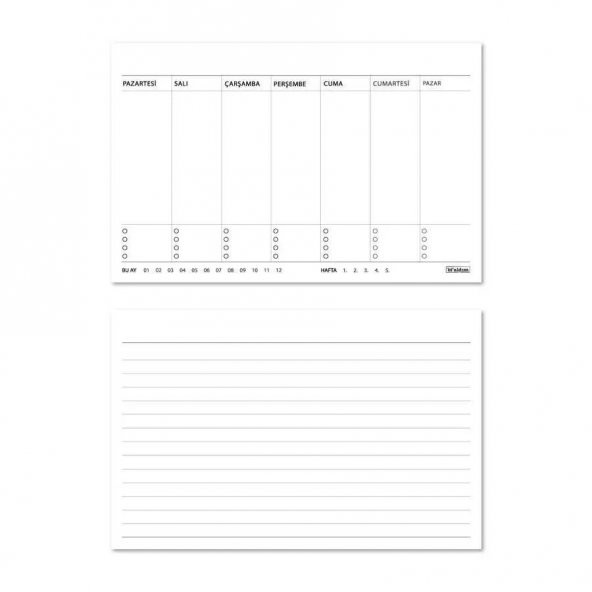 Haftalık Planlayıcı Masa Takvimi - Kediler - 5