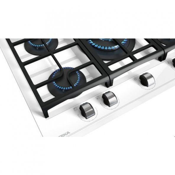 Teka GZC 75330 XB ExactFlame 70 cm Beyaz Cam Gazlı Ocak - 4
