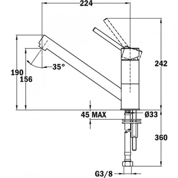 TEKA AUK 913 KROM MUTFAK BATARYASI - 2