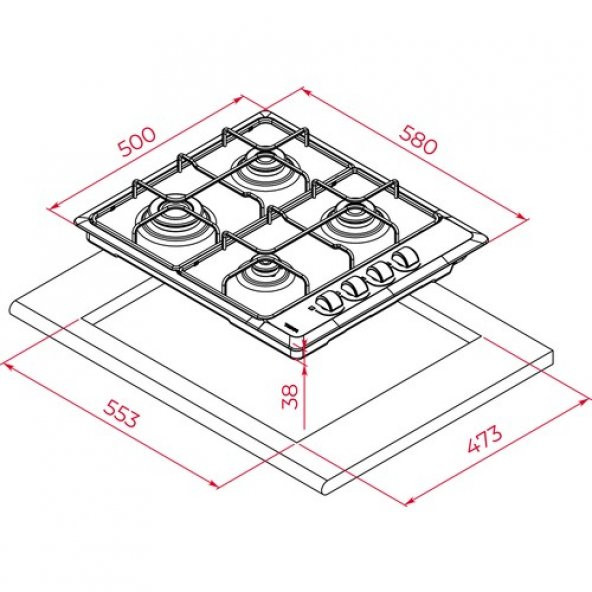TEKA HLX 640 KB INOX ANKASTRE OCAK - 8