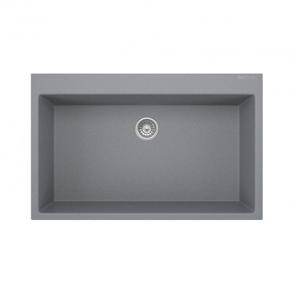 REAL STONE K003 DIDYMA 58 GRANİT EVİYE GRİ 76.5 x 50 Cm Tezgah Üstü