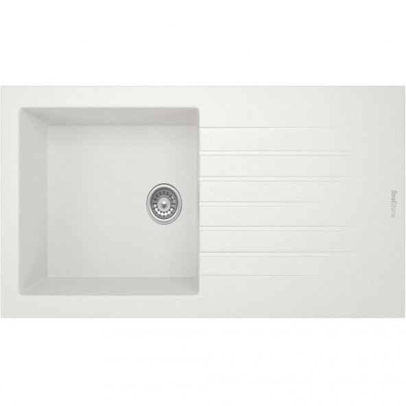 REAL STONE P015 LAODİKYA 100 XL BEYAZ GRANİT EVYE Tezgah Üstü 100x50 Cm