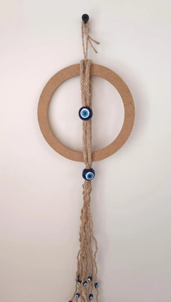 Duvar Kapı Balkon Ağaç Ev Dekoru Süsü Kötü Göz Nazar Boncuklu Hediye Dreamcatcher - 4