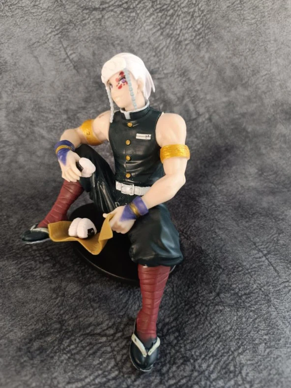 Anime Demon Slayer Tengen Uzui 17 cm Oturan Karakter Figür Oyuncak Biblo - 12