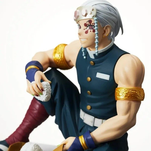 Anime Demon Slayer Tengen Uzui 17 cm Oturan Karakter Figür Oyuncak Biblo - 9
