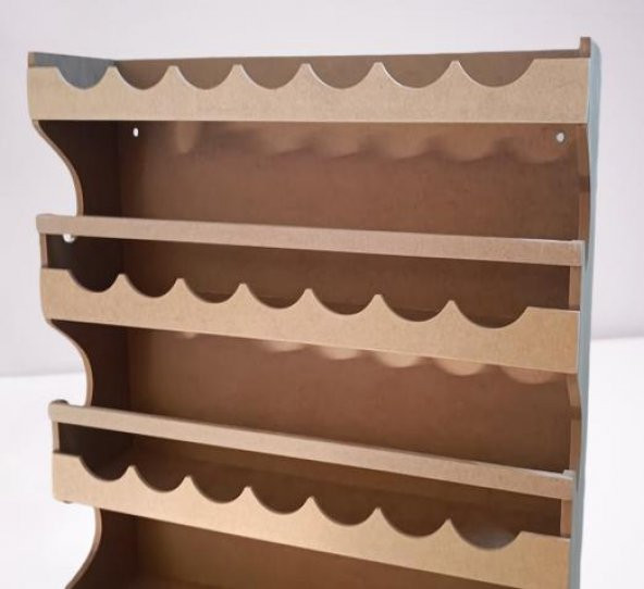 Hobi ADN 90257 Dekoratif Rafterek Dolap CNC Kesim Ahşap MDF HAM MODEL El Yapım