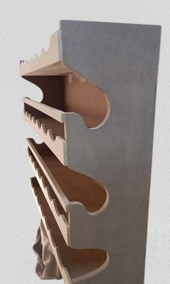 Hobi ADN 90257 Dekoratif Rafterek Dolap CNC Kesim Ahşap MDF HAM MODEL El Yapım - 3