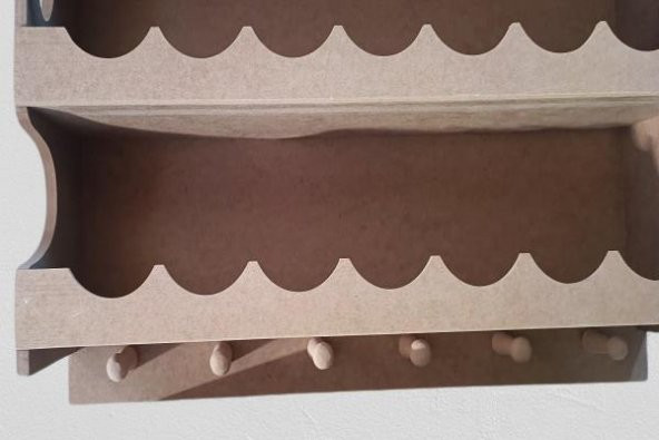 Hobi ADN 90257 Dekoratif Rafterek Dolap CNC Kesim Ahşap MDF HAM MODEL El Yapım - 4
