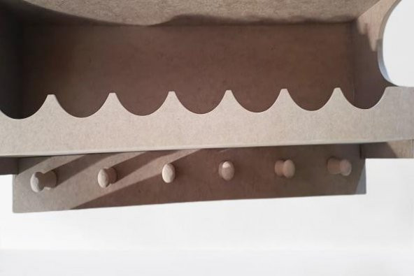 Hobi ADN 90257 Dekoratif Rafterek Dolap CNC Kesim Ahşap MDF HAM MODEL El Yapım - 5