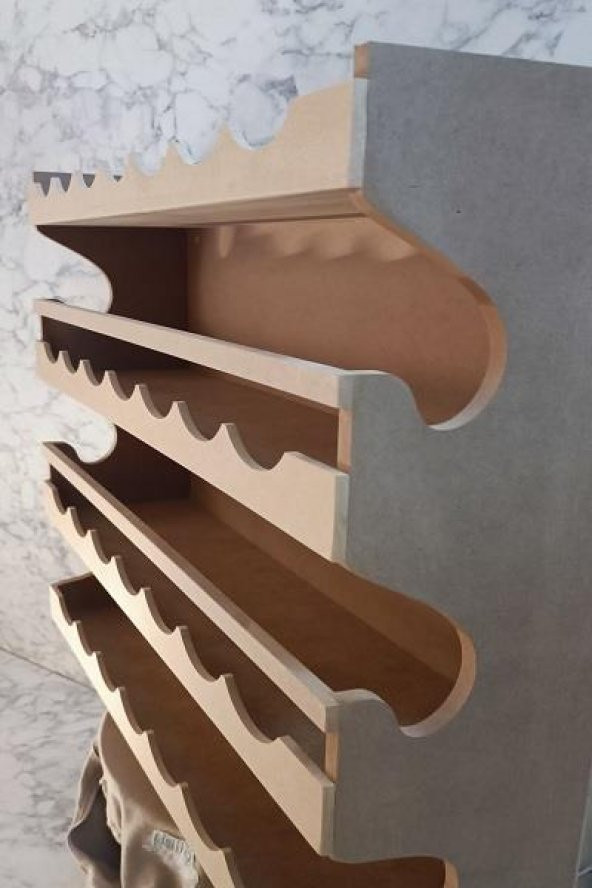 Hobi ADN 90257 Dekoratif Rafterek Dolap CNC Kesim Ahşap MDF HAM MODEL El Yapım - 8