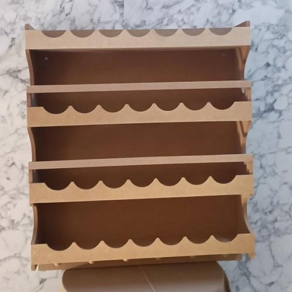 Hobi ADN 90257 Dekoratif Rafterek Dolap CNC Kesim Ahşap MDF HAM MODEL El Yapım - 9