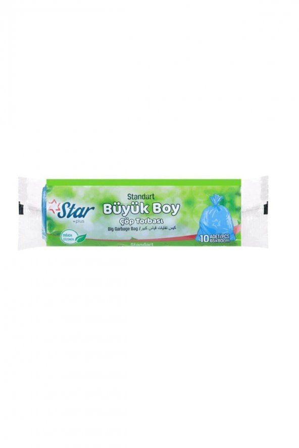 Star 5 Adet Çöp Torbası Büyük Boy 65x80 Cm. Mavi Renk