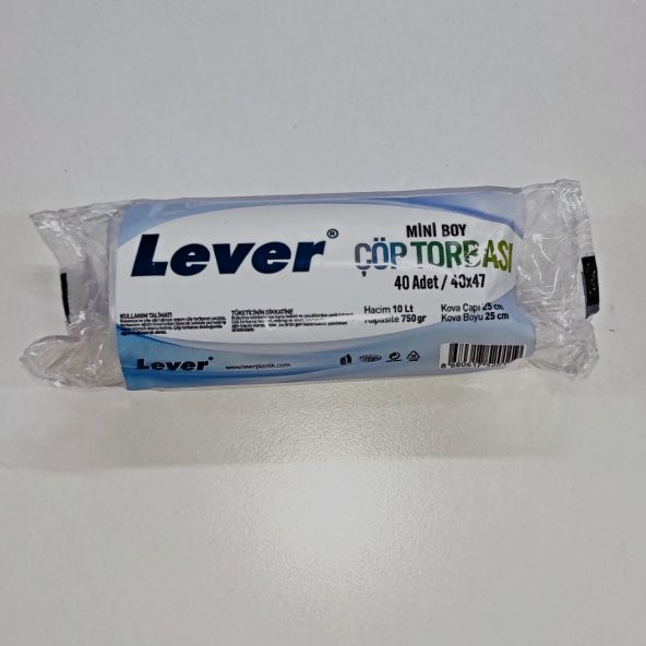 Lever Mini Çöp Torbası 40lı 40x47 cm