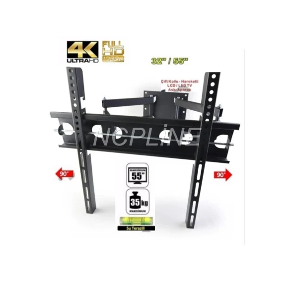 NCPLİNE 32 İNÇ 55 İNÇ ARASI Hareketli Kilitli LCD-LED TV Askı Aparatı