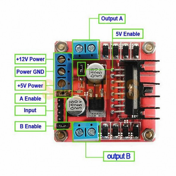 L298N Dual Motor Sürücü Modül - 4
