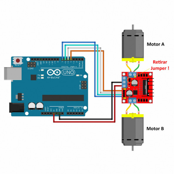 L298N Dual Motor Sürücü Modül - 8