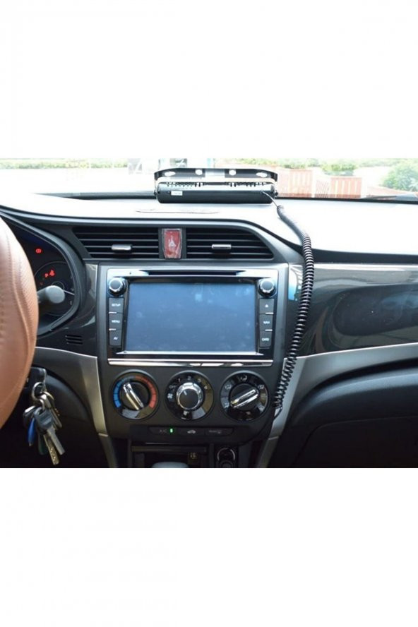 6 Ledli Çakar Lamba Vantuzlu Kırmızı-mavi Ikaz Lambası Çakmaklık Girişli - 2