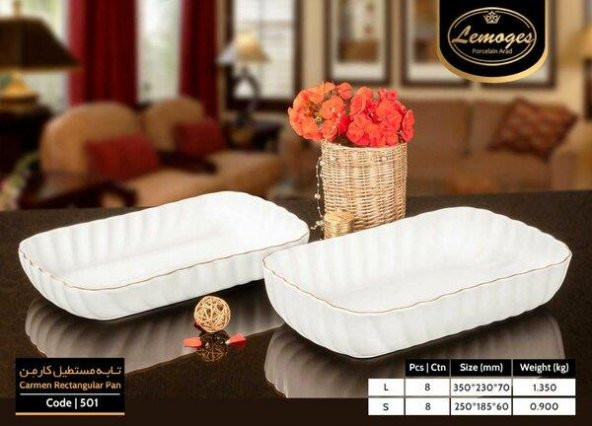 Roy King Carmen Dikdörtgen Sunum Tabak 25x19x6