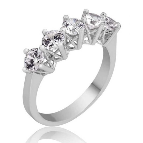 Gümüş 5 Taş Bayan Yüzük  SL2676 ürün görseli