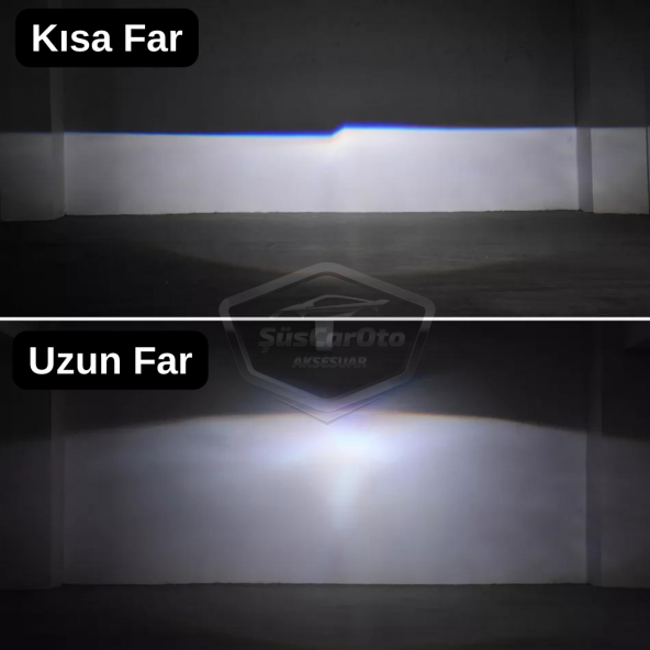 Universal 2.5 Bi-xenon Far Merceği Uzun Kısa Projektör Lens Bixenon Şeffaf Lens Profesyonel Seri 2 Adet Gümüş - 6