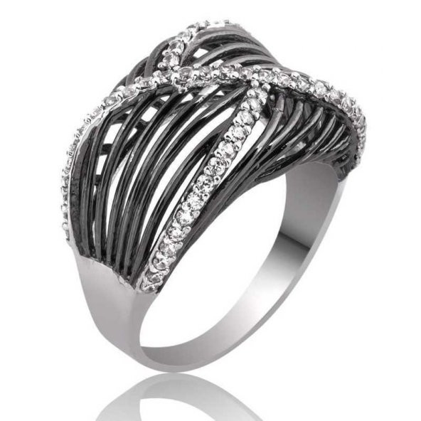 Gümüş Beyaz Taşlı Bayan Yüzük  SL2682 ürün görseli