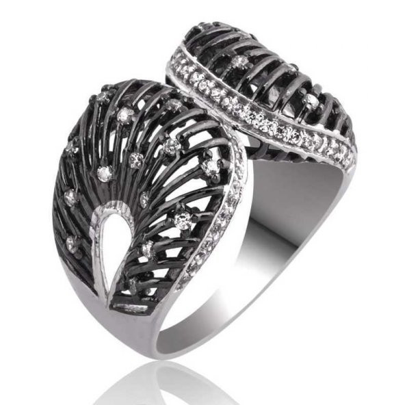 Gümüş Beyaz Taşlı Bayan Yüzük  SL2683 ürün görseli