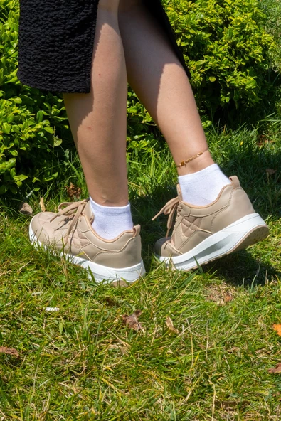 +6,5 cm Boy Uzatan Gizli Topuklu Air Boost Taban Kadın Spor Ayakkabı Sneaker - 4