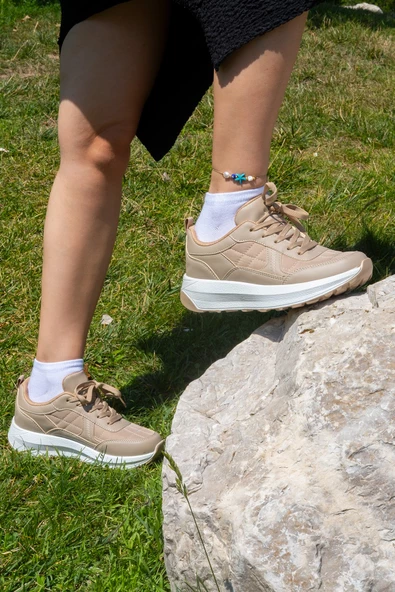 +6,5 cm Boy Uzatan Gizli Topuklu Air Boost Taban Kadın Spor Ayakkabı Sneaker - 5