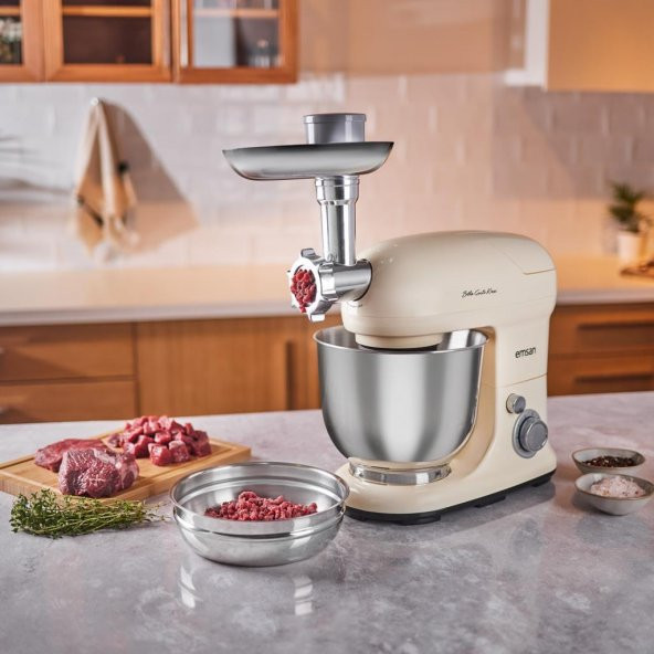 Emsan Bella Gusto Maxi 1300W Stand Mikser Krem - 2