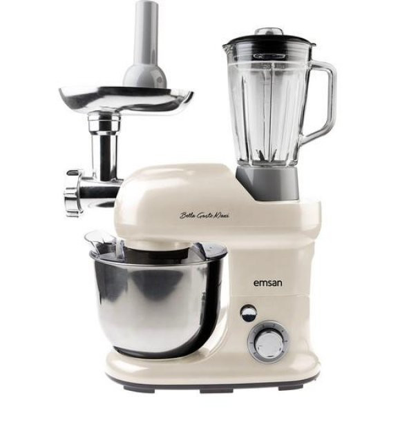 Emsan Bella Gusto Maxi 1300W Stand Mikser Krem - 5