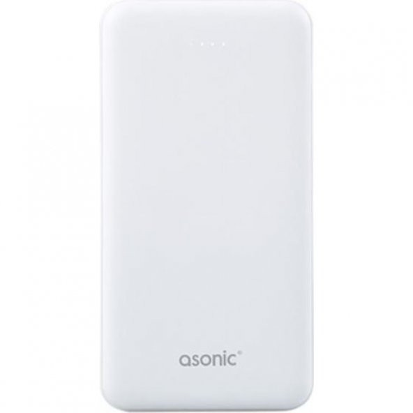 Asonic AS-P10 10000MAH 2*usb Output Powerbank Beyaz Taşınabilir Pil Şarj Cihazı