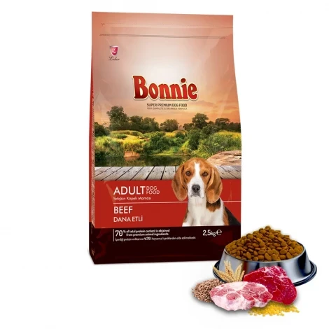 Bonnie Sığır Etli Yetişkin Köpek Maması 2,5 Kg