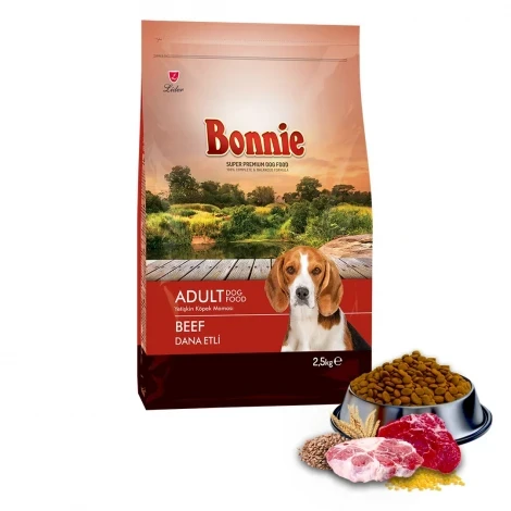 Bonnie Sığır Etli Yetişkin Köpek Maması 2,5 Kg