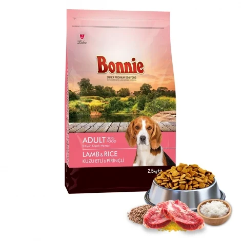 Bonnie Kuzu Etli ve Pirinçli Yetişkin Köpek Maması 2.5 Kg ürün görseli