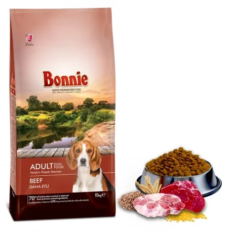 Bonnie Sığır Etli Yetişkin Köpek Maması 15 Kg