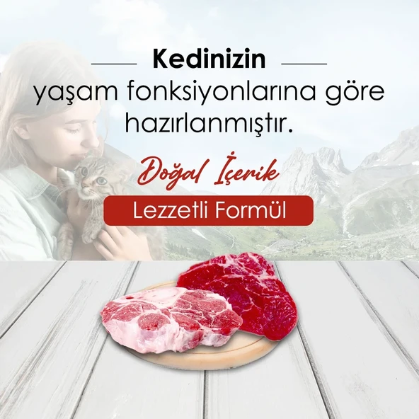 Bonnie Renkli Taneli Sığır Etli Yetişkin Kedi Maması 1,5 Kg - 2