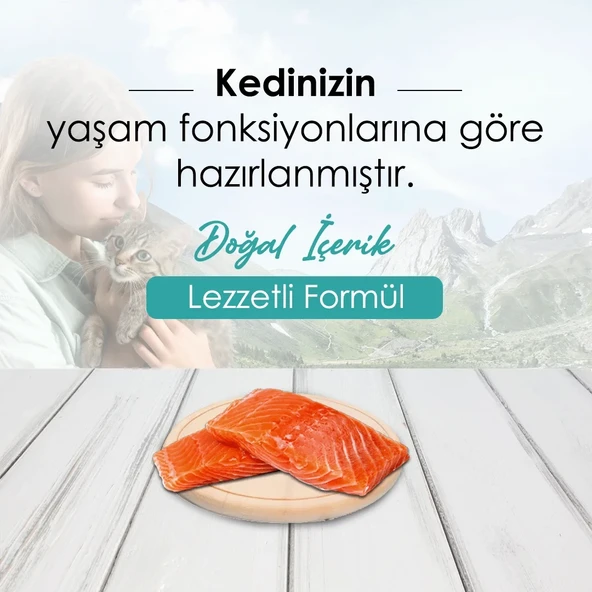 Bonnie Somonlu Kedi Maması 1,5 Kg x 3 Adet - 2